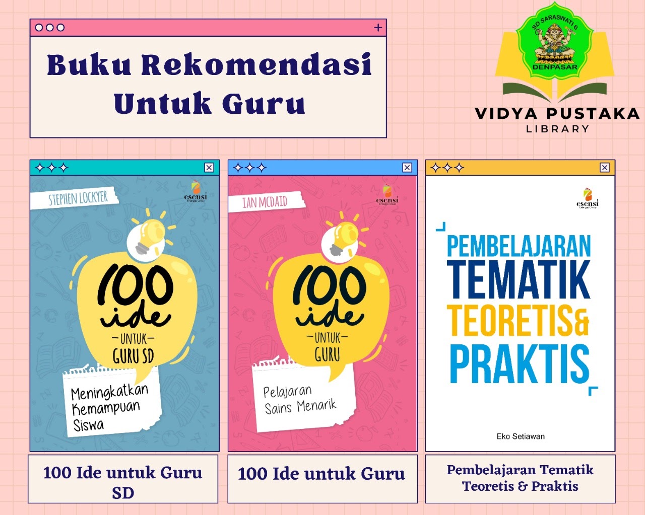 Koleksi perpustakaan vidyapustaka